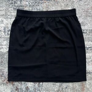 Chic Black Lined Women's Skirt